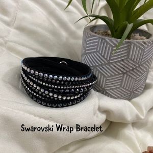 Black Swarovski crystal slake